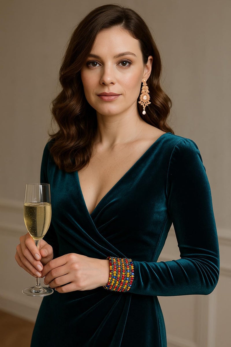 Touchstone "Hollywood Glamour Oscar Collection" Extra Long Chandelier Earrings Indian Attractive Paisley Motif Filigree Yellow Rhinestones Designer Bridal Jewelry In Antique Gold Tone For Women. - Image 2